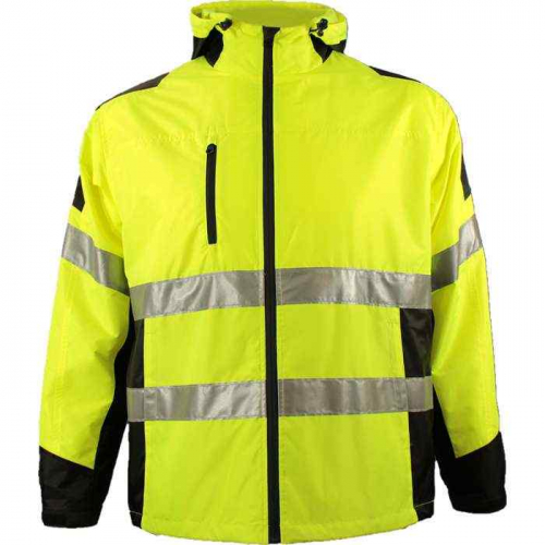 PIP 407GT-LB-SM, Reflective Apparel™, ANSI Type R Class 2 Lined Windbreaker with Black Accents, Hi